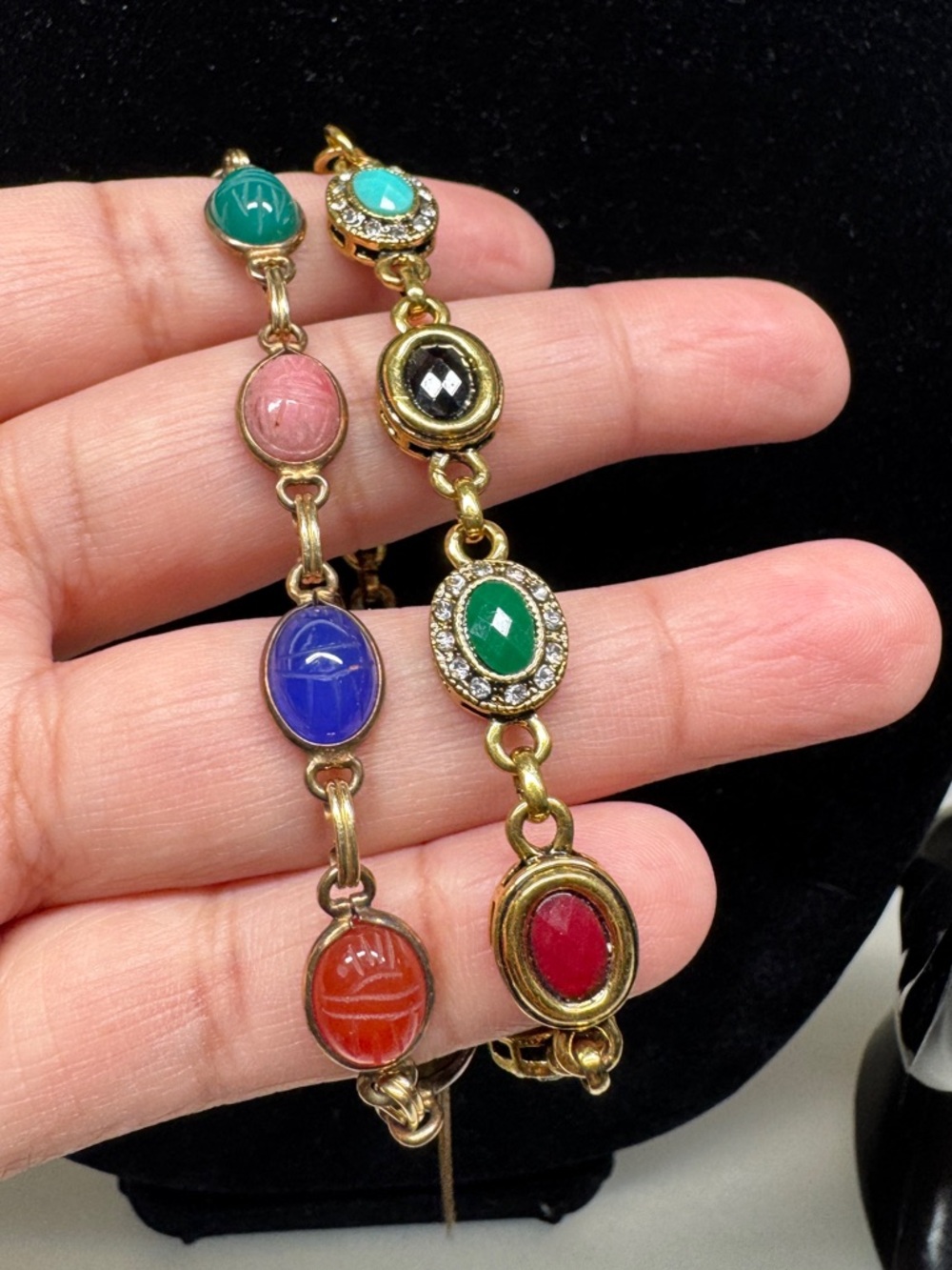 Scarab bracelet 1/20 12K GF & Elegant Multi Color bracelet bundle